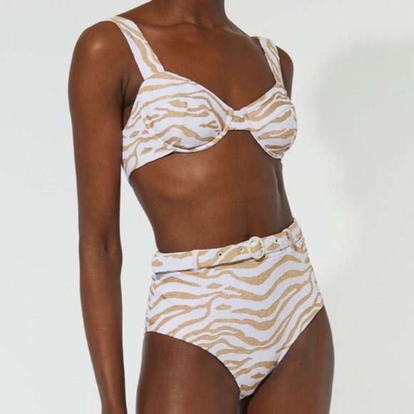 Solid & Striped Jozy Top and Belted Bottom Bikini Set Size Small - Picture 3 of 4